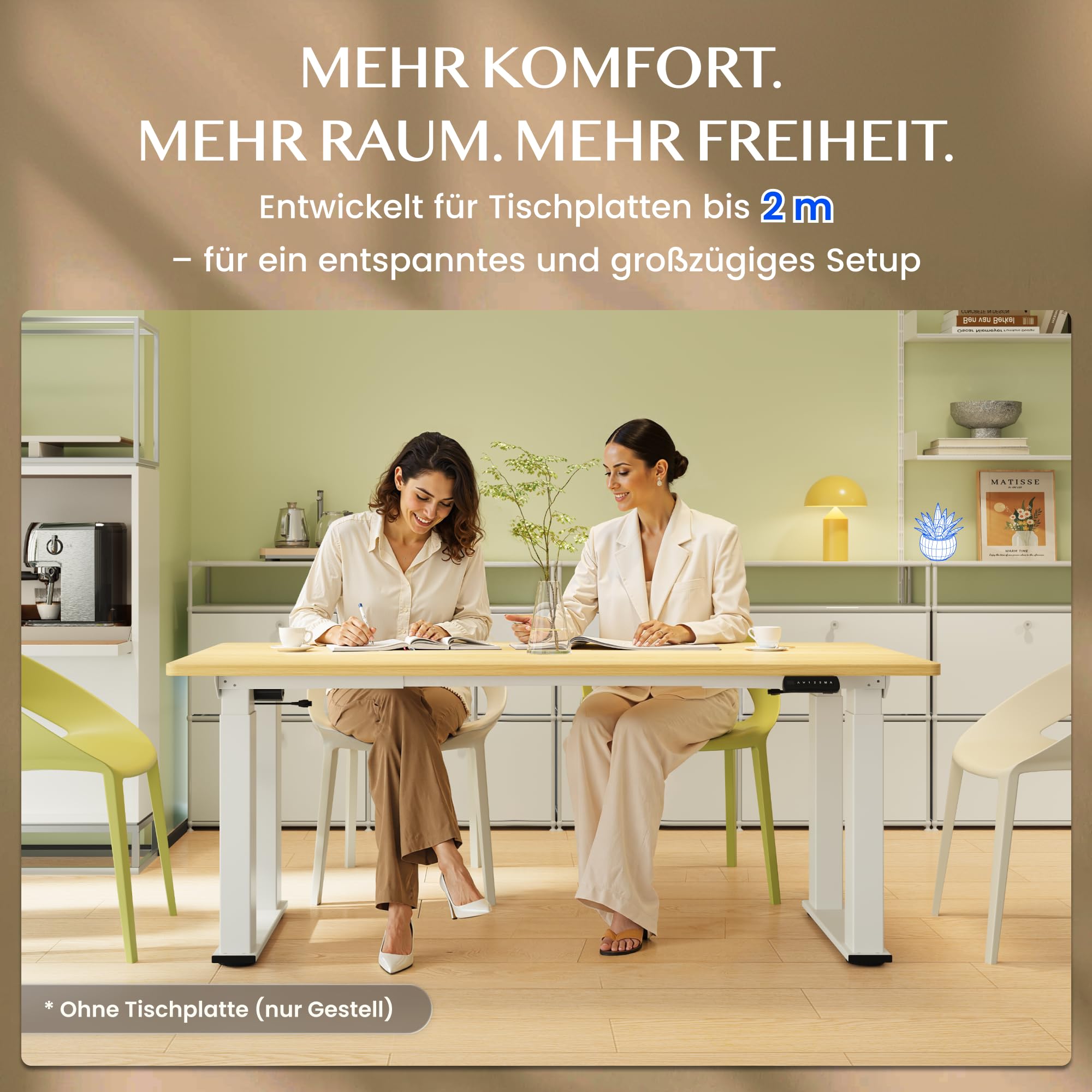 FLEXISPOT Elektrisches Tischgestell höhenverstellbar,4-Bein Gestell Schwarz | Schreibtischgestell mit 2 Motoren, höhenverstellbare Schreibtischbeine, hohe Tragkraft, ideal als Büro-, Computer- & Esstisch
