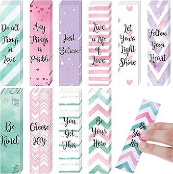 amazon com 50 pieces inspirational bookmarks motivational sensory stickers bookmarks sensory finger strips page markers assorted page clips for students teachers school home office supplies positive words office products
