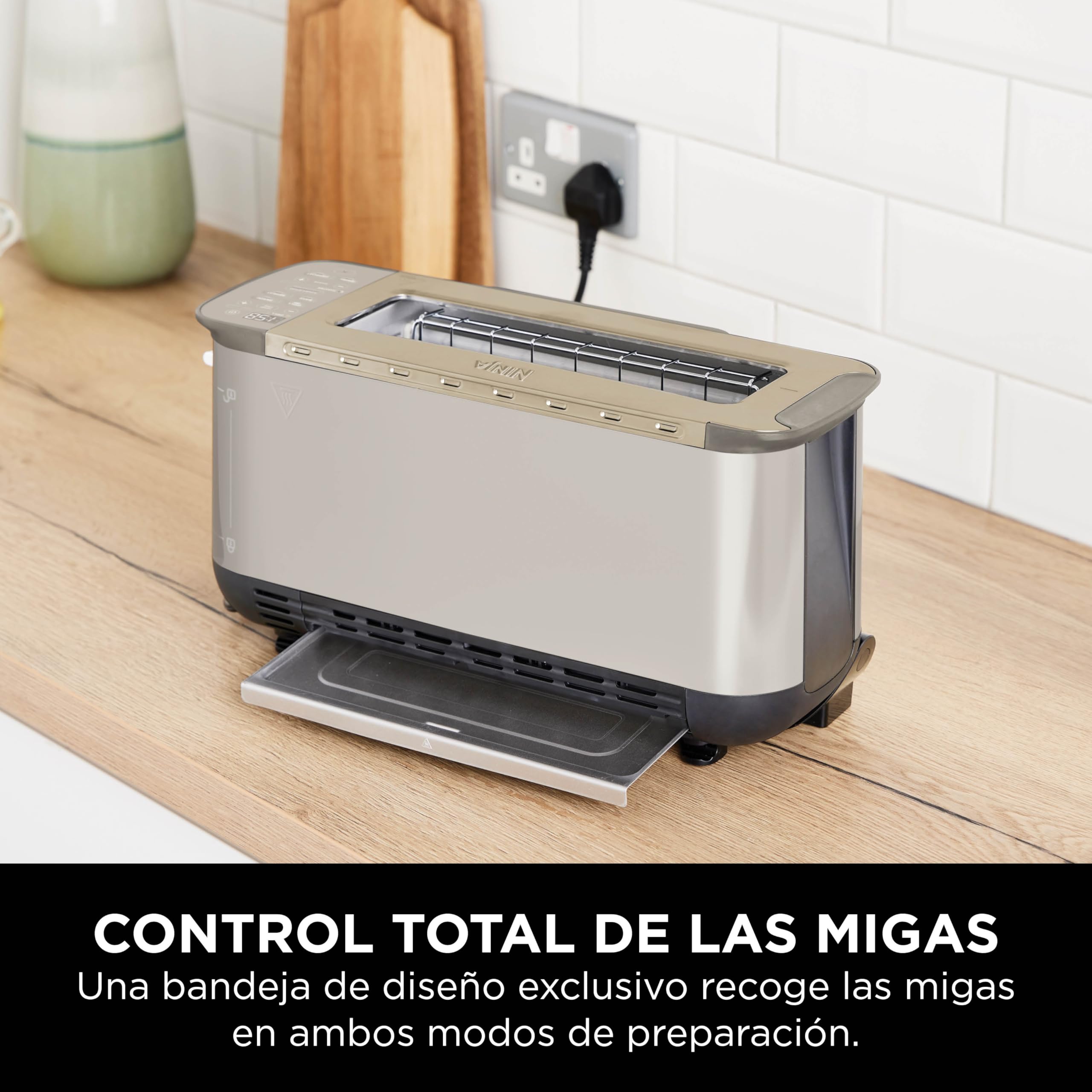 Ninja Foodi Tostadora, Parrilla y Sandwichera 3 en 1, ST202EUSTGD