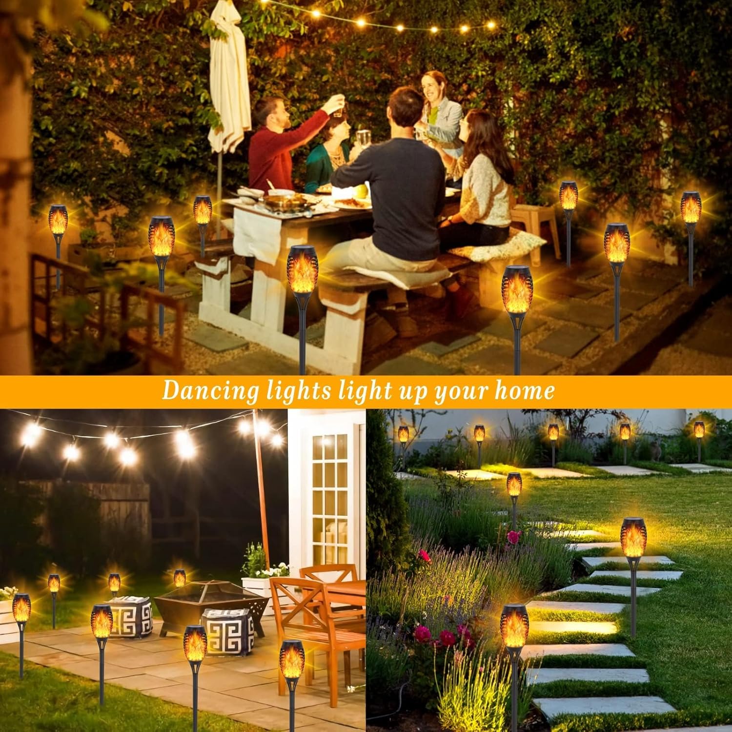 Illuminate Your Outdoors: Review of 8-Pack Solar Torch Lights with Flickering Flame