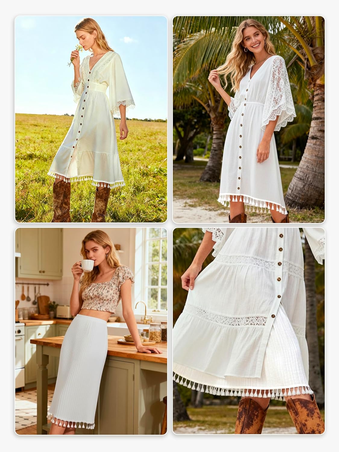 Half Slip for Under Dress - Long Underskirt with Unique Tassel Soft Pleating Slips for Women Under Dresses - Image 7