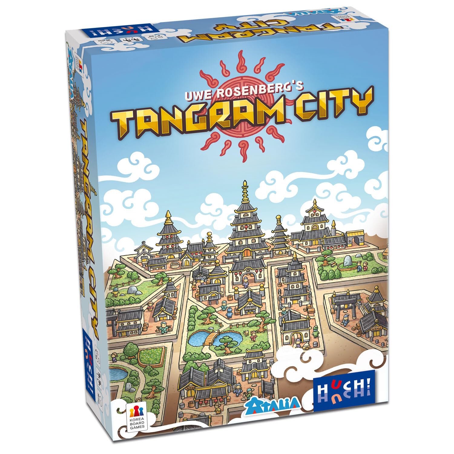 Huch! & Atalia | Tangram City | Tile Laying Family | From 1 to 5 Players | Ages 8+ | Around 30 Minutes | Strategy & Thinking
