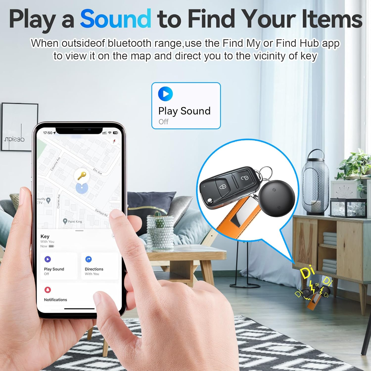Air Tracker Tags for Android or iOS, Dual System Air Smart Tags-4 Pack, Compatible with iOS Find My or Google'S Find Hub App, Bluetooth Tracker Tag Item Finder for Keys,Luggages,Backpack,Wallet - Image 3