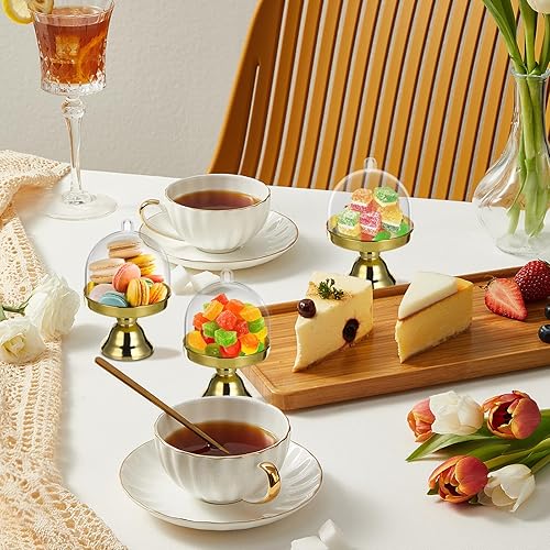 Miniatura 4 de 24 piezas de 4 pulgadas de alto x 2.75 pulgadas de ancho con cubierta de cúpula, color dorado