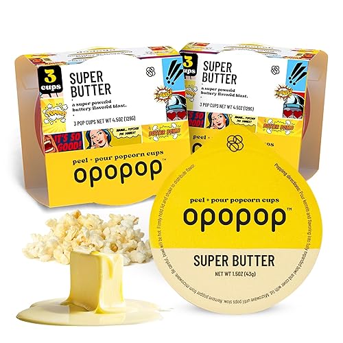 Miniatura 9 de Opopop Palomitas de maíz para microondas - Pop Cups Pickle Monster, paquete de 6, granos de maíz gourmet sin OMG y sabor a palomitas de maíz