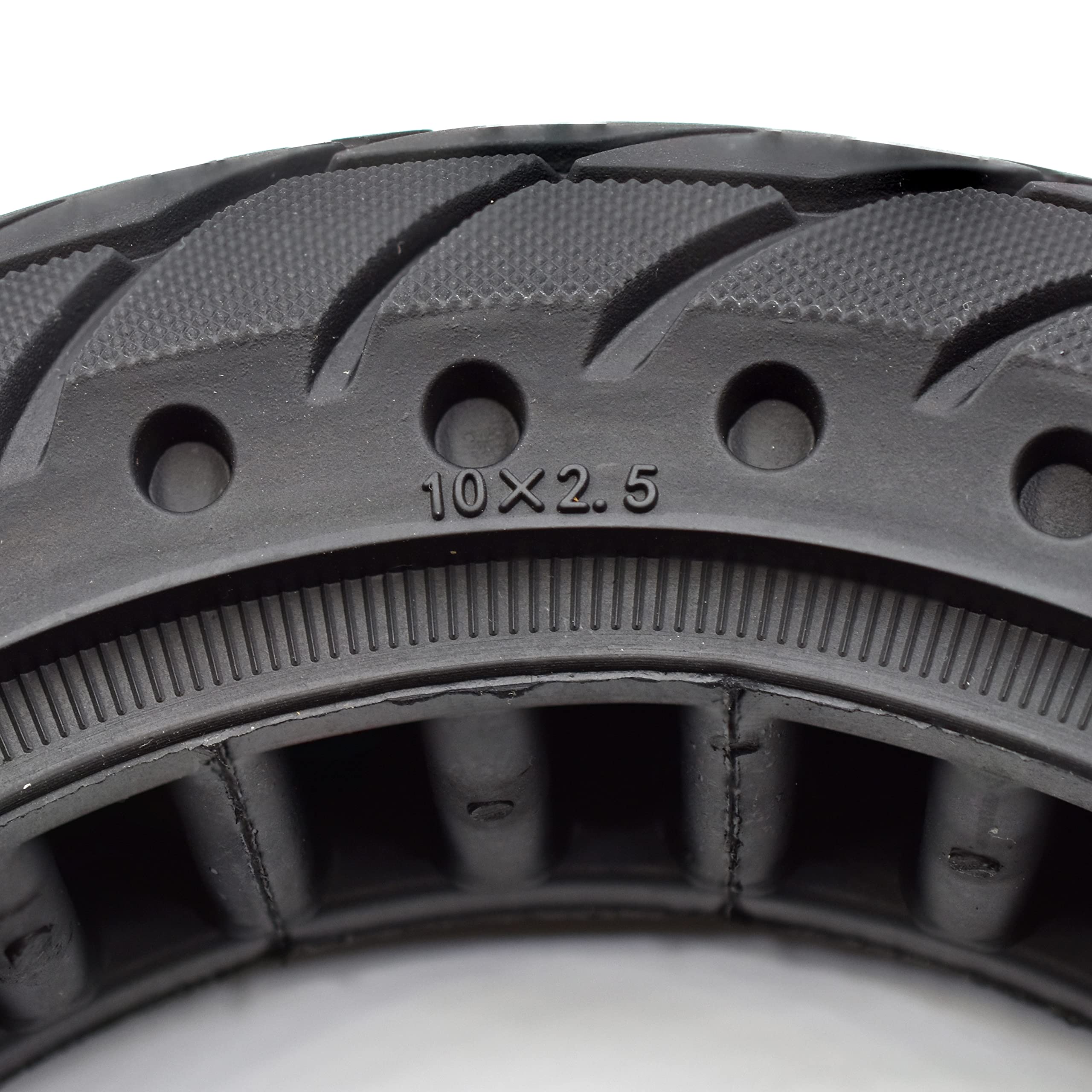 myBESTscooter - Pneus solides de 10 pouces pour Segway Ninebot G30 Max Trottinette Électrique en caoutchouc 10 * 2.5 pneus pièces de rechange