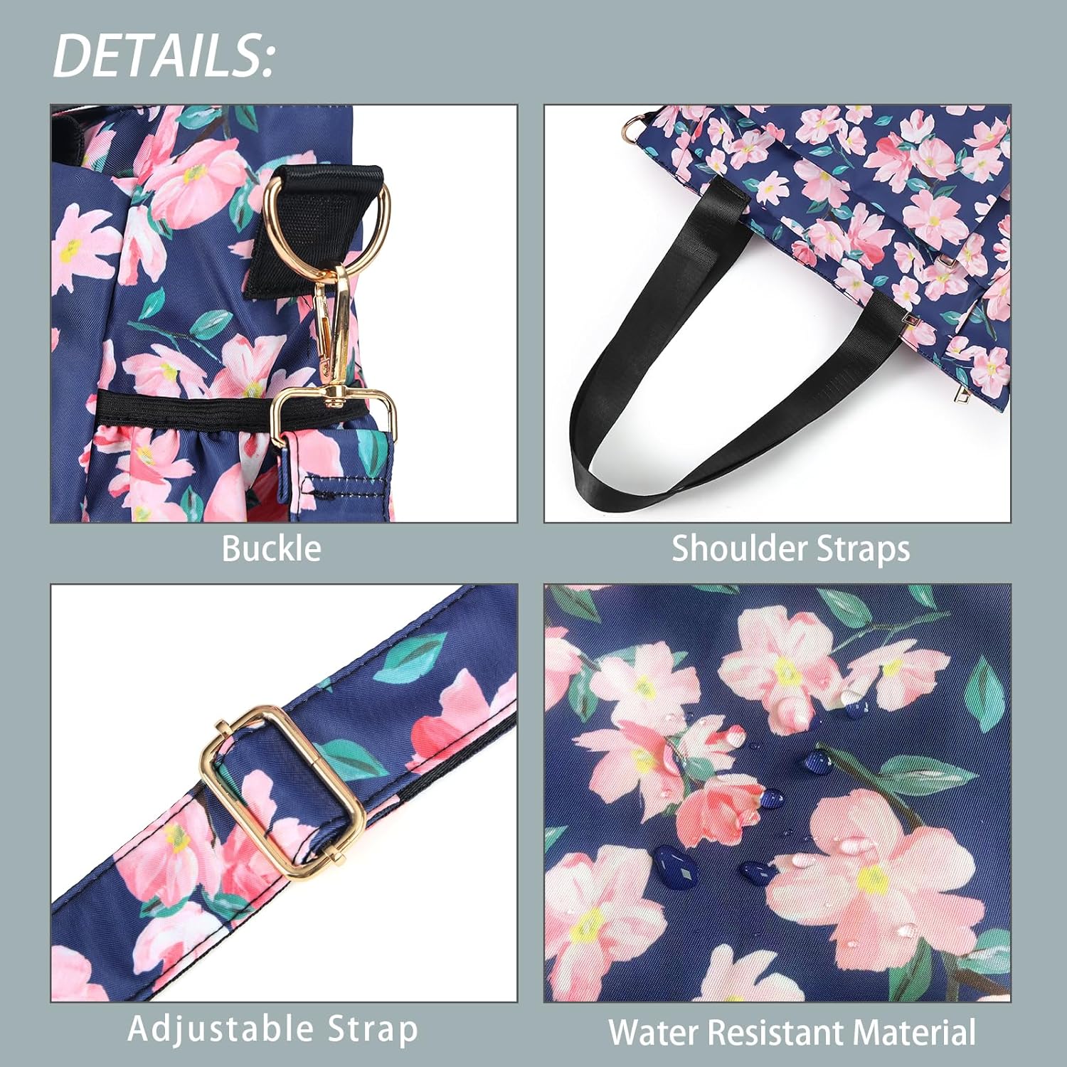 CLOUDMUSIC Crossbody Bags Shoulder Tote Handbag Nylon With Straps Waterproof Multi Bottle Pockets For Women Trendy