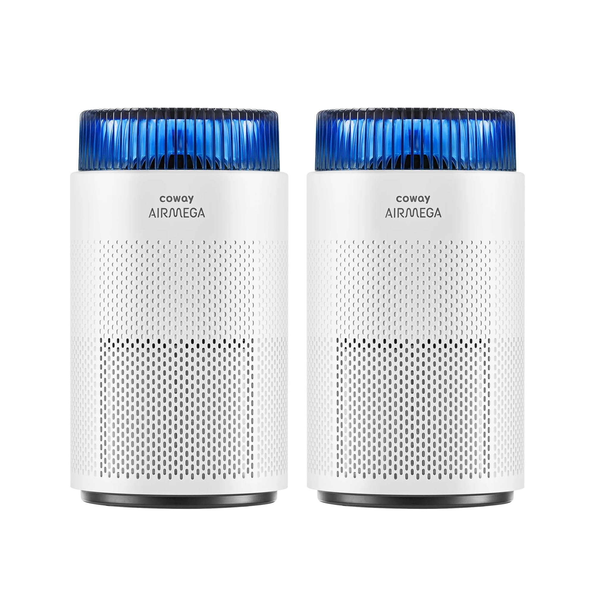 COWAY Air Purifier AM100 1+1 offer Home Bedroom 810 ft², Mood Light Air Quality Indicator, 3-in-1 Filter, GreenHepa, Removes 99.99% Pet, Dust, Odours, Allergies, Quiet 24db, White