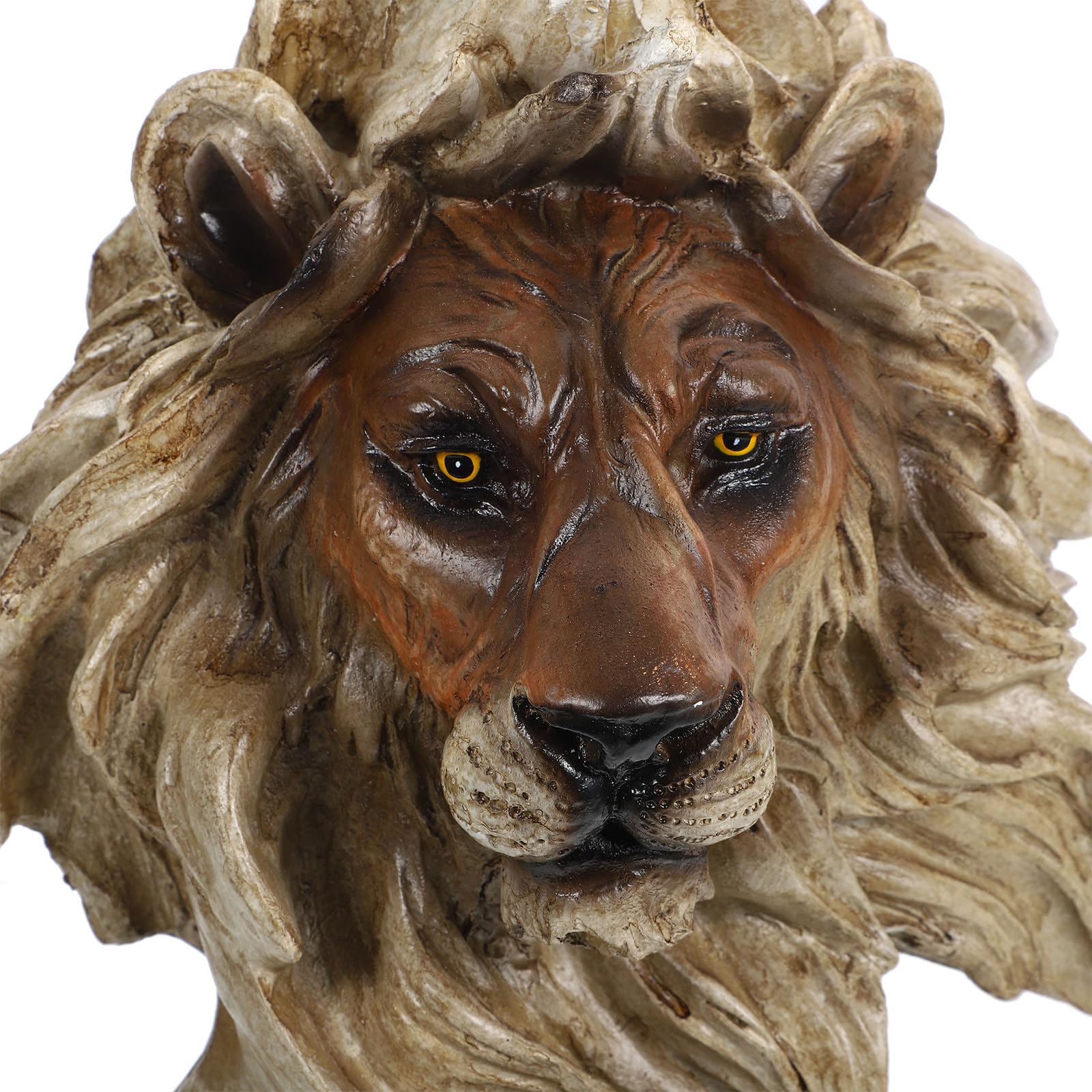 BETOOKY Löwenkopffigur mit Abstraktem Design aus Kunstharz als Kreative und Realistische Dekoration Elegante Tischdeko für Büro und Wohnzimmer für Geschenk und Sammler
