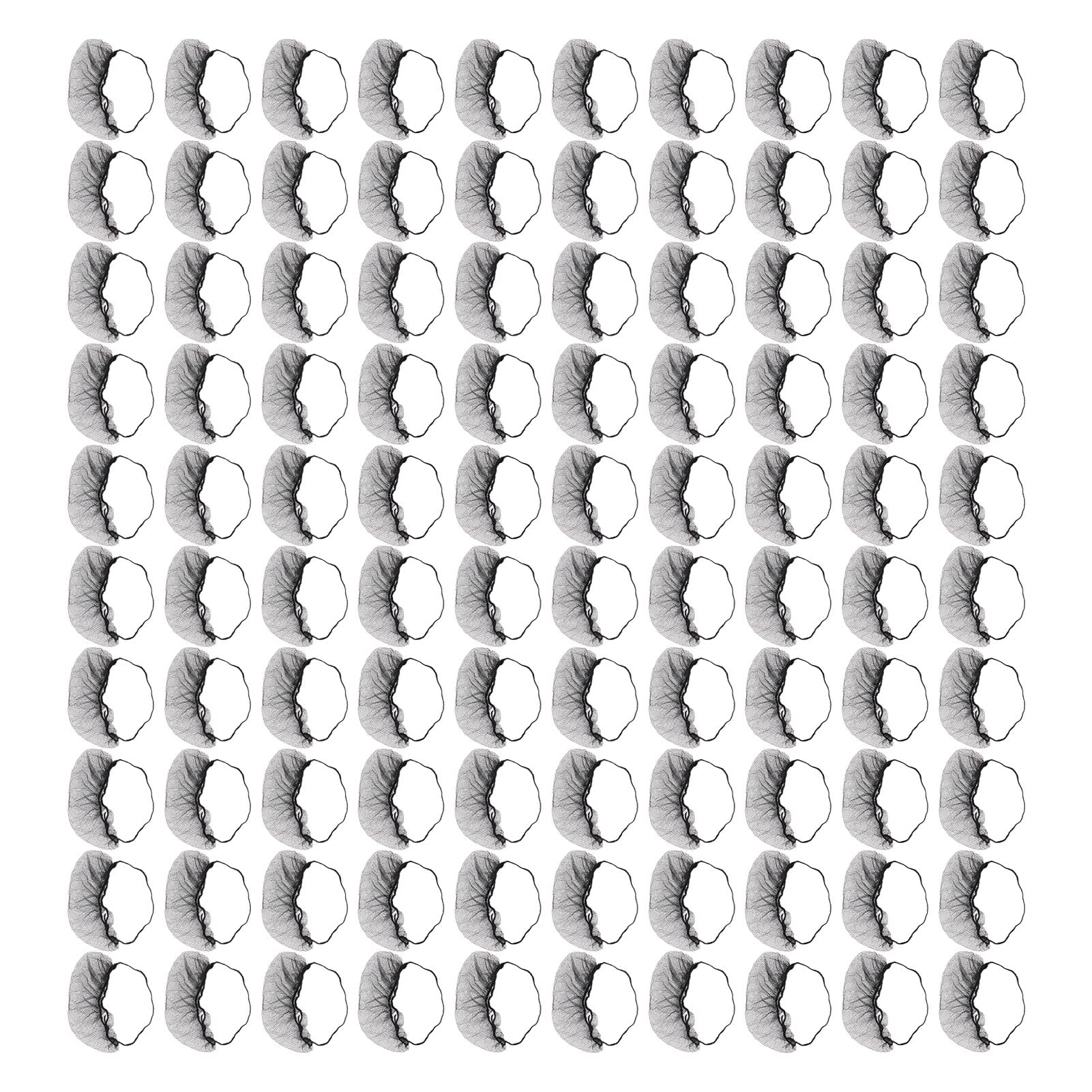100 Pièces Protège-Barbe Couvre-Barbe Jetable pour Hommes en Nylon Respirant Barbe Filet Couvre (Le noir)