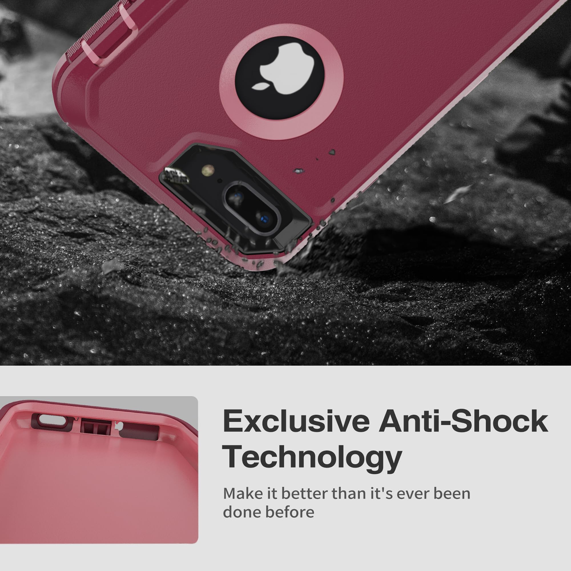 iPhone8plusケース Amazon.com: AWZHYDT for iPhone 8 Plus & 7 Plus Case, Heavy Duty