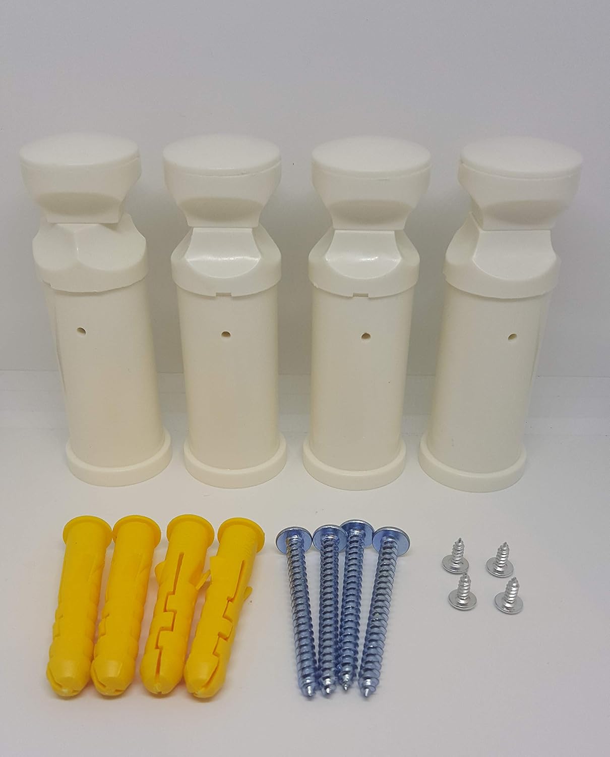 Universal Heated Towel Rail Radiator Brackets (Round, White) Amazon