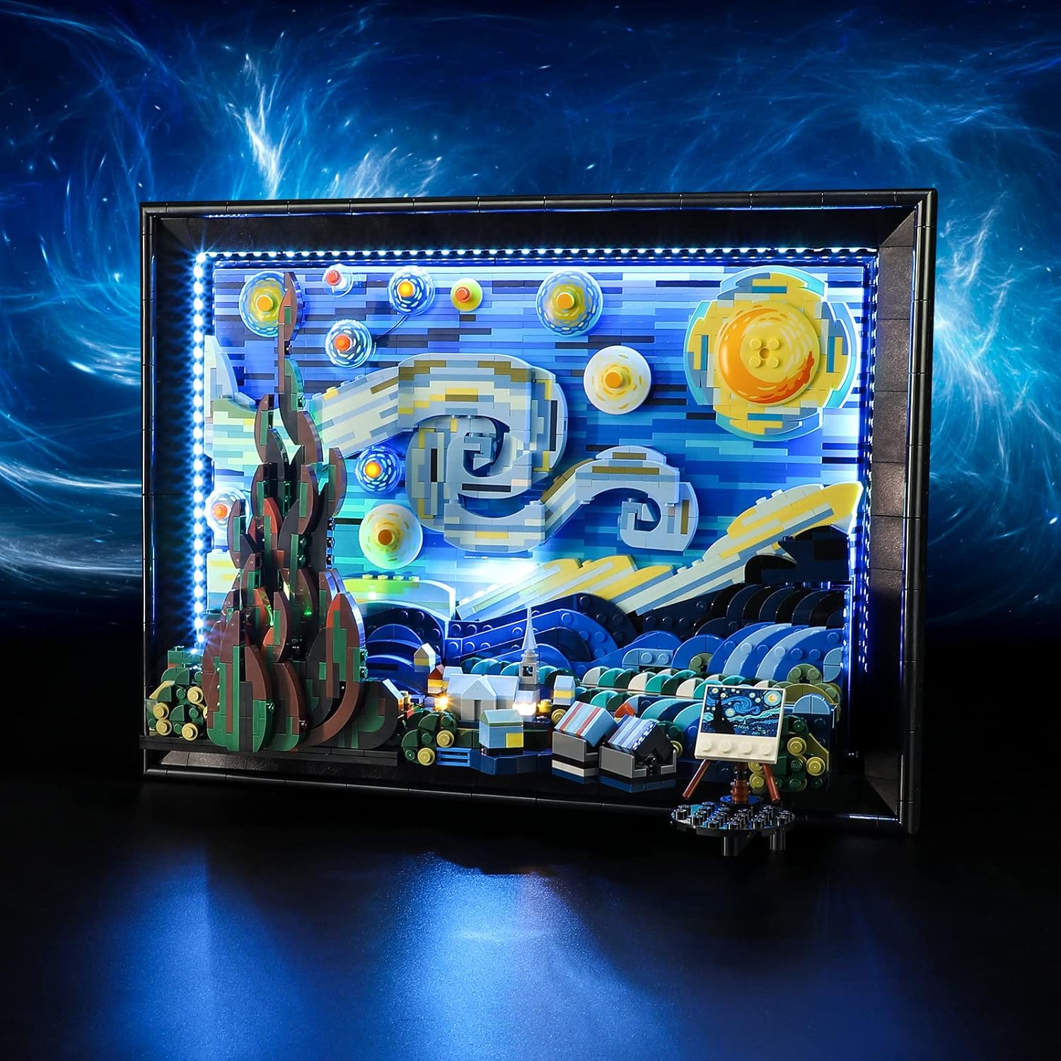 Vaodest LED Light for Lego 21333 Vincent Gogh The Starry-Night Set,Design and Configuration Compatible with Model 21333(LED Light Only, Not Building Block Kit)