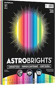 Astrobrights Colored Cardstock, 8.5” x 11”, 65 lb / 176 gsm, "Spectrum" 25-Color Assortment, 75 Sheets (80944-01)