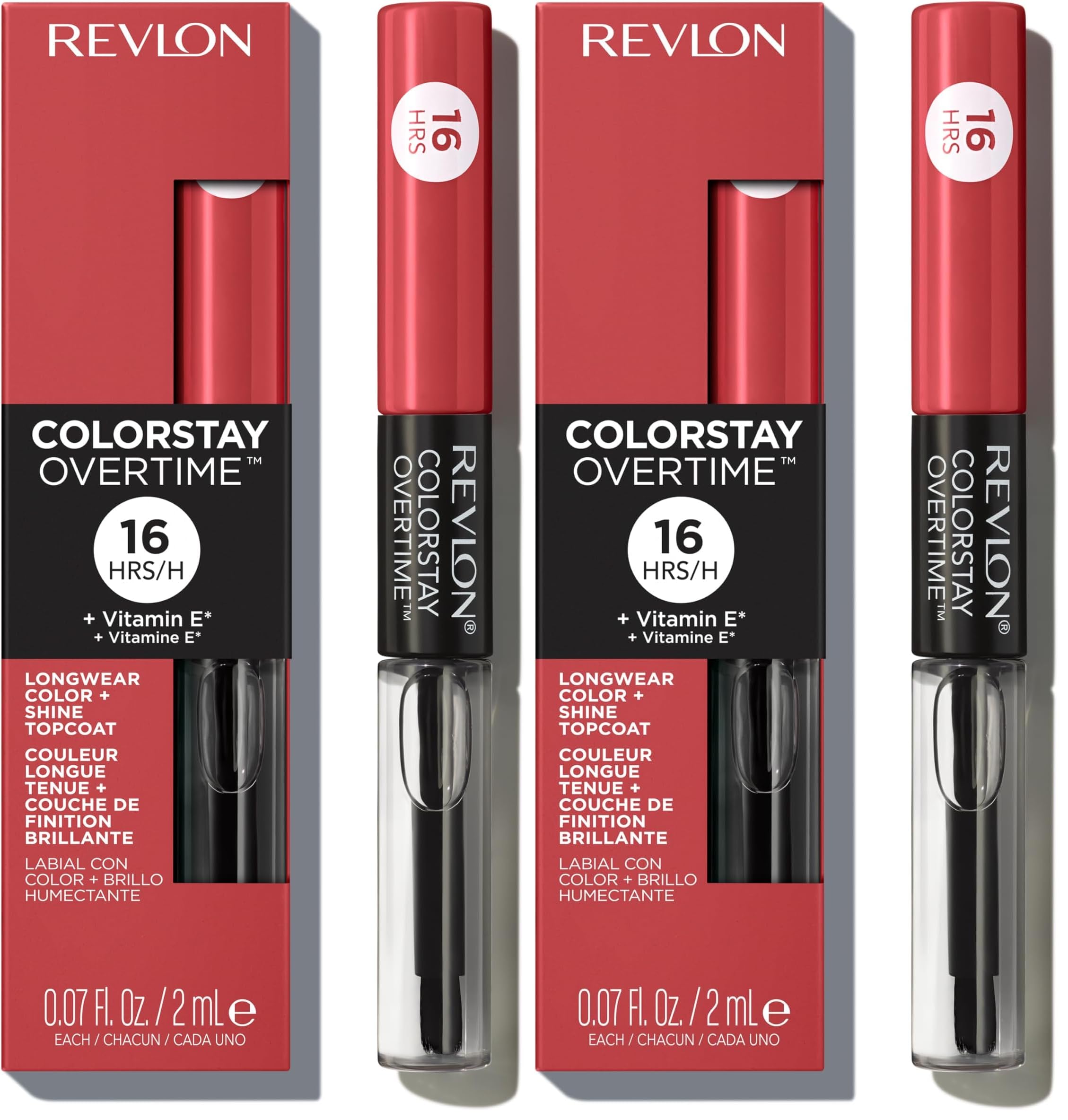 Revlon Colorstay Overtime Dual Ended Lipcolor - 020 Constantly Coral (Packung mit 2)