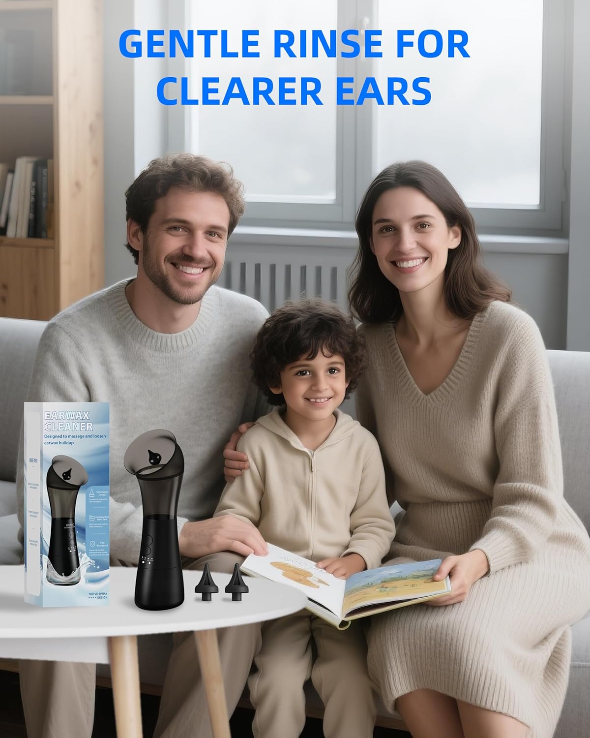 Ear Wax Removal, VINIPO Ear Cleaner Ear Wax Remover Electric Rechargeable Ear Wax Removal Kit Ear Irrigation System with Cleaning and Sewage Tank and 4 Clean Mode Ear Flushing Kit