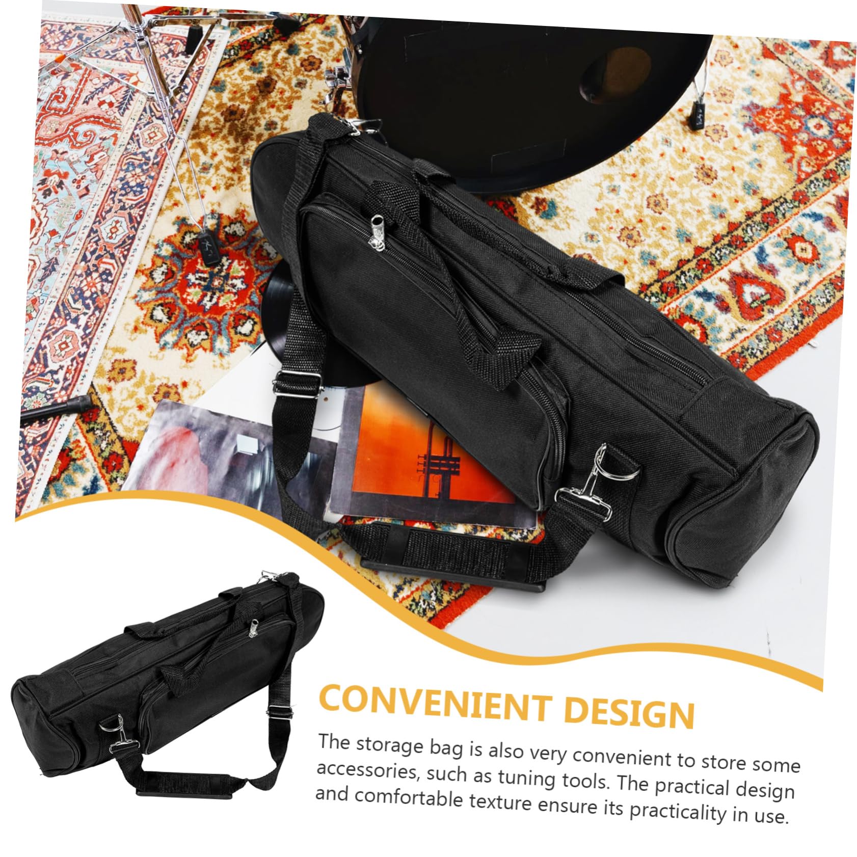 ifundom Hardcase Trumpet Bag Storage Bag for Musical Instruments Scratch Resistant Durable Multi-functional