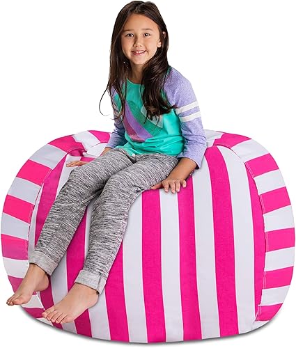 Miniatura 4 de Posh Stuffable - Sillón puff con almacenamiento para niños, contenedor de animales de peluche, organizador de juguetes de niños