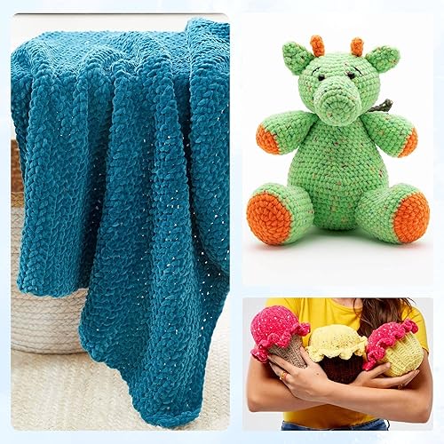 Miniatura 3 de Premier Yarns Parfait Chunky Black 1150-10 (6 madejas, el mismo lote de tinte) Peso S voluminoso #6 hilo de poliéster para ganchillo y tejer,