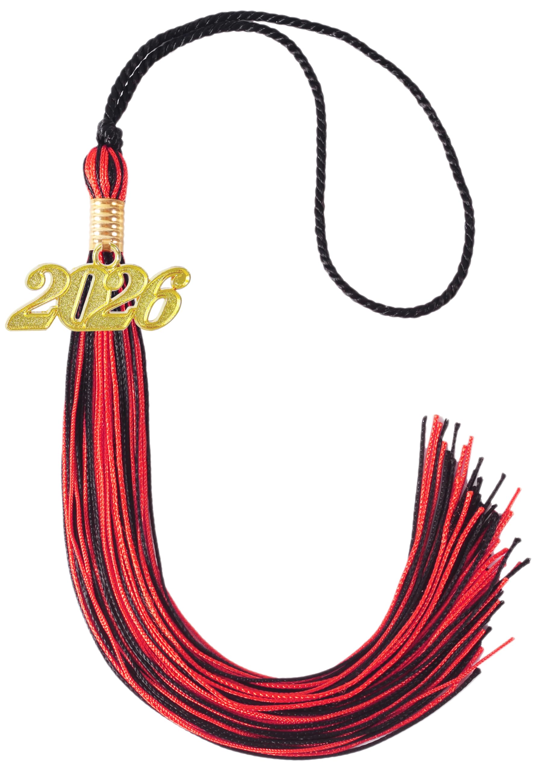 Red and Black Graduation Tassel 2026 for Grad Cap and Graduation Ceremony Accessory Decoration