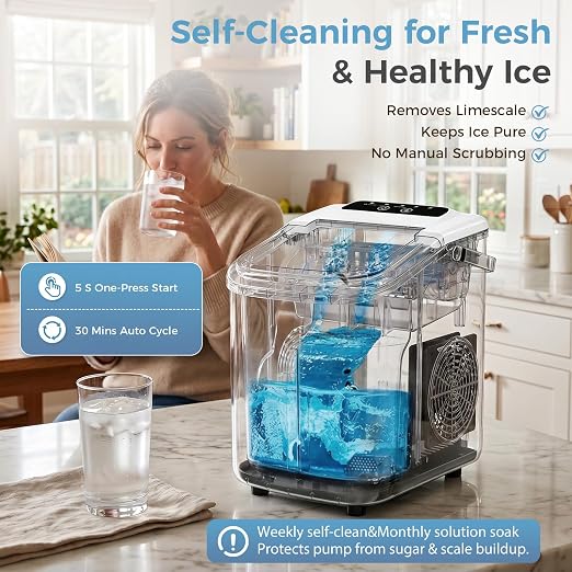 Máquina de hielo portátil de mostrador 26 lbs diario miniatura 7