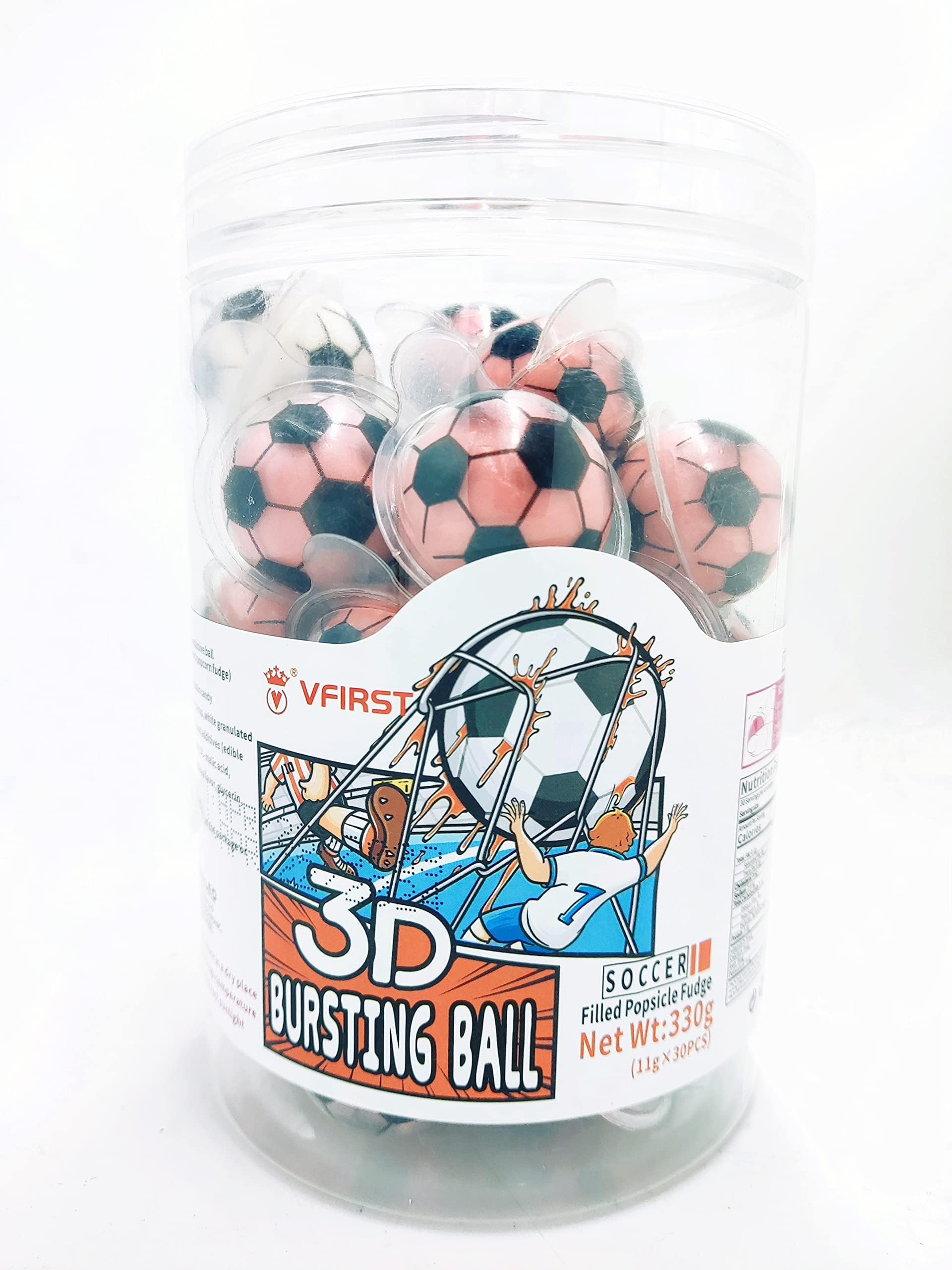 Gummi Candy, Fruity Jelly Gummies, Earth Gummy Candy Sweet Fruity Jelly Planet Gummies Fruit Snack Individually Wrapped Soft Juicy Candy 30 pcs Halloween (Football)