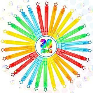 TOY Life 30 Mini Bubble Party Favors for Kids 4-8 Kids Party Favors for Kids Goodie Bags Stuffer Bulk Bubbles Wand Wedding...