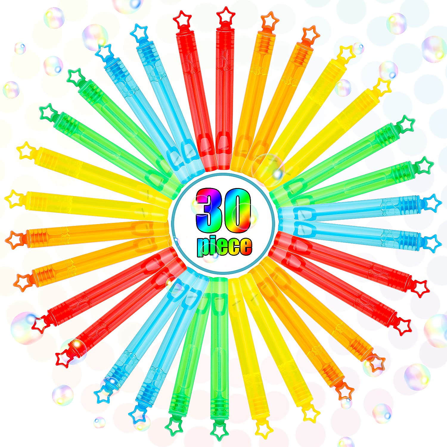 TOY Life 30 Mini Bubble Wands for Kids Party Favors Bubbles Party