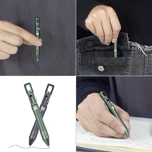 Miniatura 4 de ThruNite 2 mini bolígrafos, bolígrafo de acción de perno, diseño elegante, escritura suave, ideal para profesionales y regalos, bolígrafos de tinta
