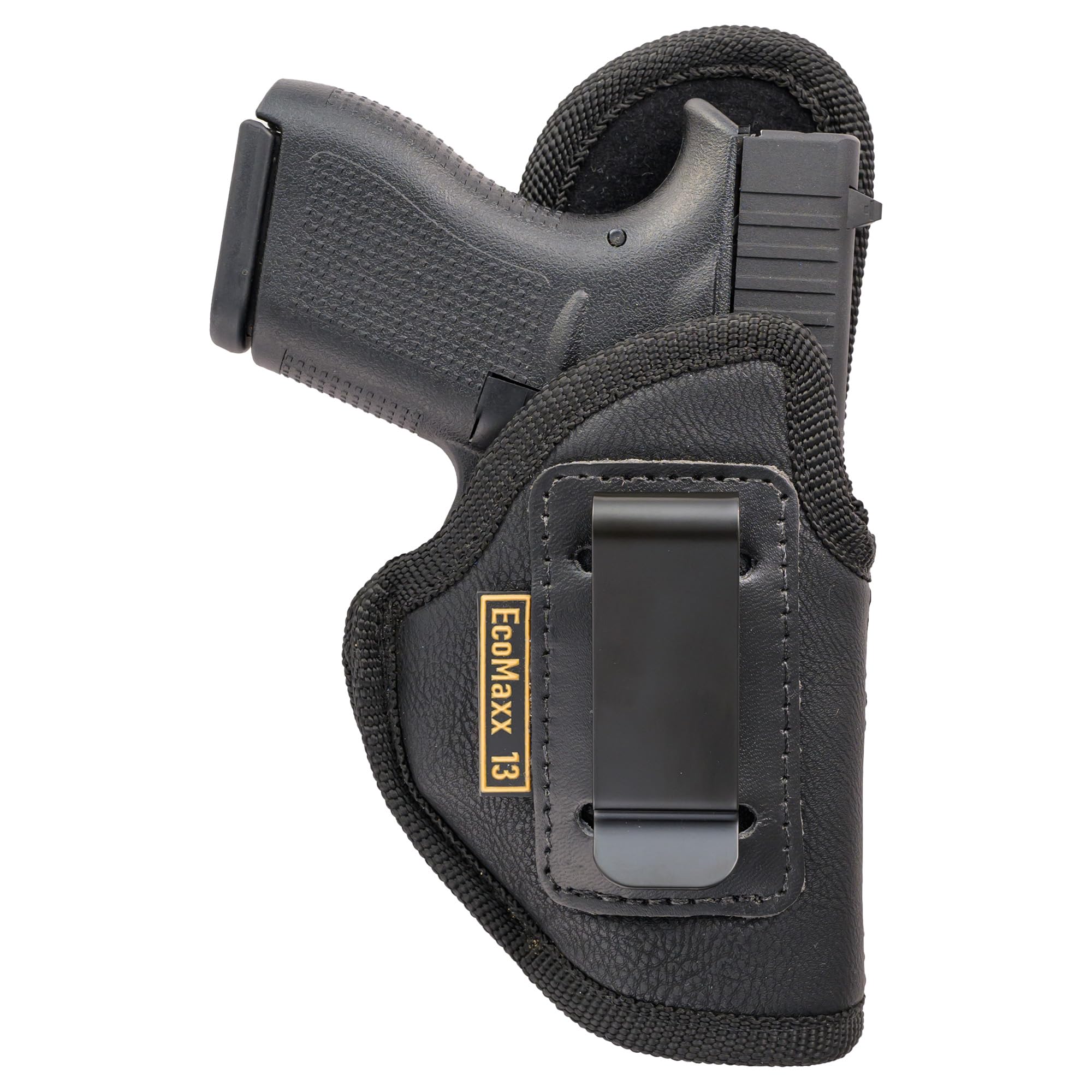 IWB Gun Holster, Optic Ready, Soft Eco Leatherette, Suede Interior. Fits G 43, 43X, Ruger EC9's, LC9, Walther PPS /M2 PPK, XDS 3.3", 380 Shield EZ, Beretta APX Carry, Taurus PT 709 Slim