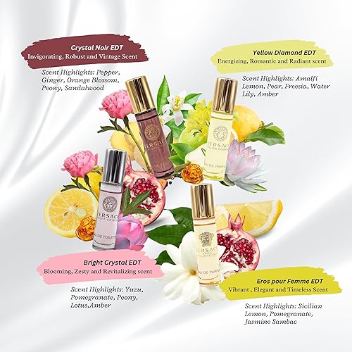 Miniatura 4 de Versace Regalos y conjuntos para mujer (Pour Femme Dylan Blue 0.17 oz EDP, Pour Femme Dylan Turguoise EDT, cristal brillante EDT amarillo diamante