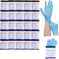 Vista 1 de Lightning X - Par de guantes de examen de nitrilo Empaquetados individualmente, 50 guantes, 25 pares, bolsa con cierre resellable, grande