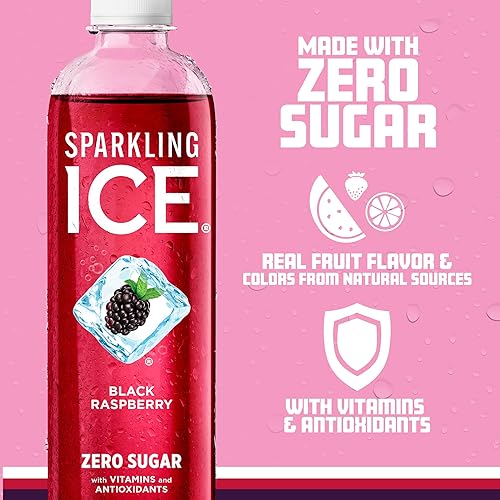 Miniatura 27 de Sparkling Ice, Lima Limón. Agua con gas, con antioxidantes y vitaminas, cero azúcar. Botellas de 17 oz (Paquete de 12).