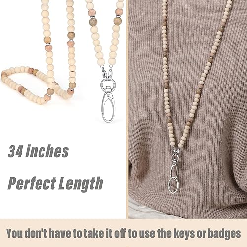Miniatura 4 de SAM & LORI Cordones para insignias de identificación para mujer, lindo cordón para profesor con soporte de identificación, cordones para tarjetas de