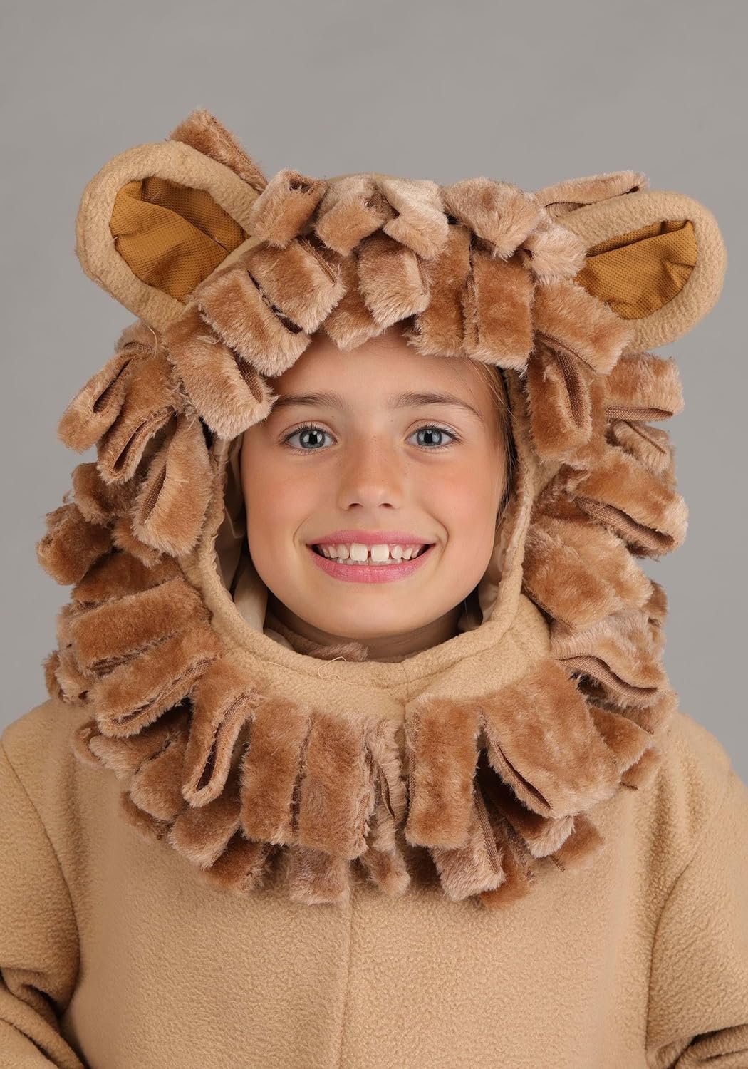 Child Lion Costume, Plush Animal Jumpsuit for Kids, Jungle Cat Outfit for Halloween - Image 5