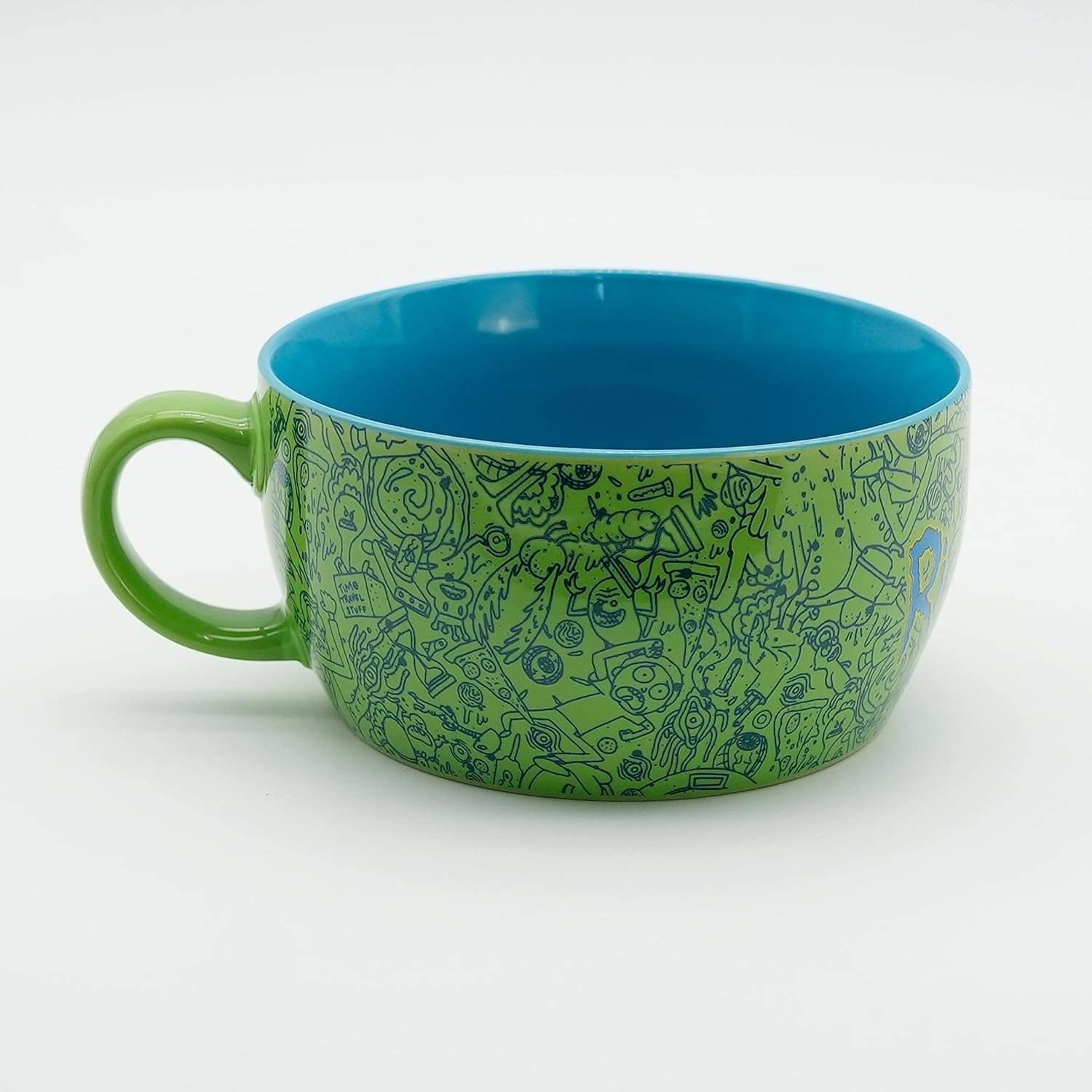 GB eye Rick & Morty Pattern Mug & Bowl Breakfast Set, Green - Image 4
