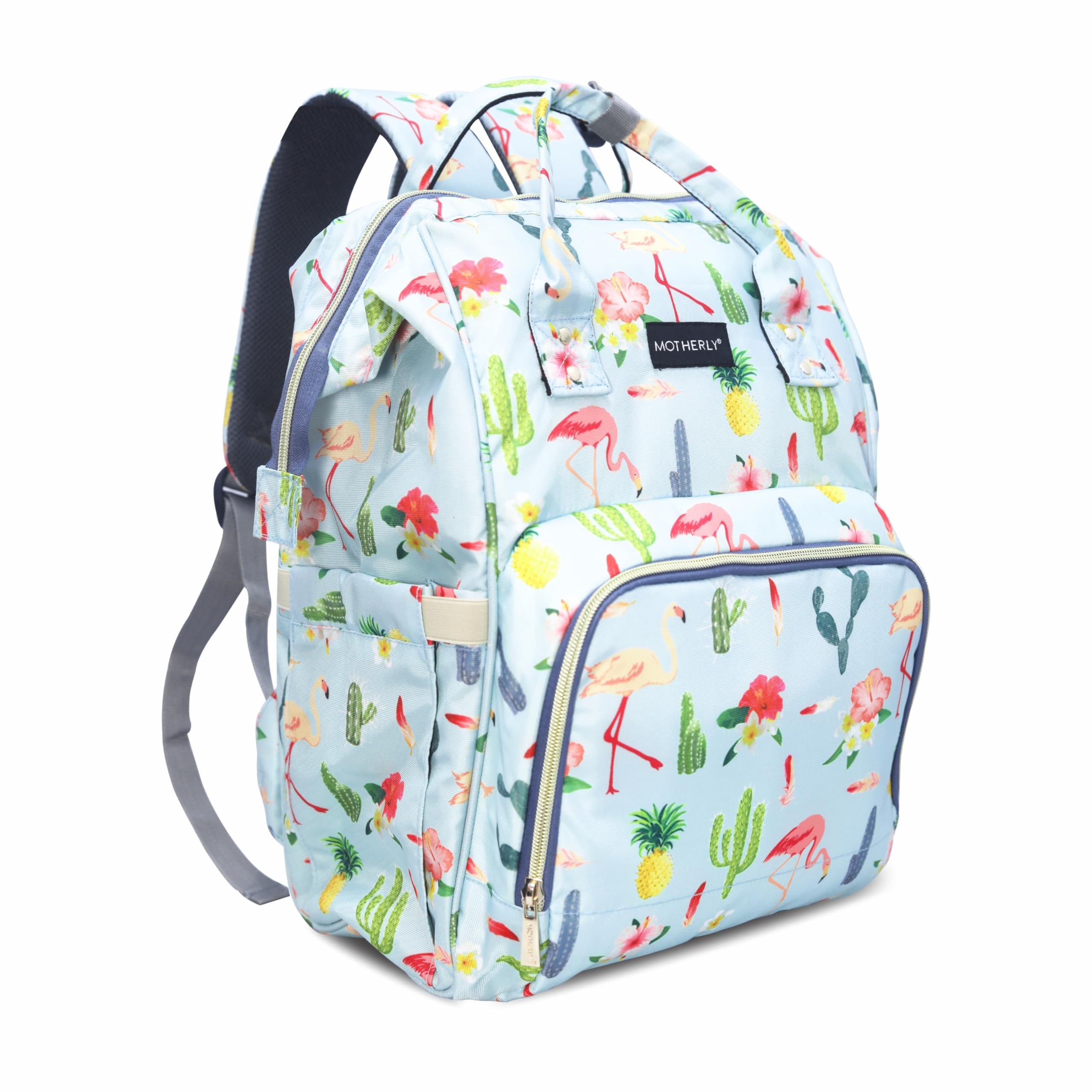 Sponsored Ad - Motherly Elegant Diaper Bag for Mothers for Travel, Maternity Bag for Newborn Baby, Mothers Travelling Bag, Multipocket Water Resistant Baby Bag, Hospital Bag for Moms (Cactus Light Green)