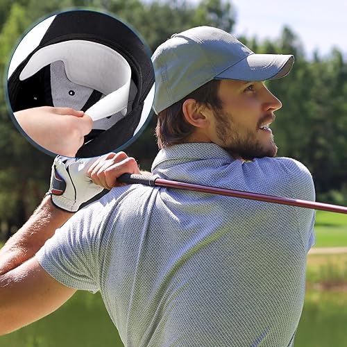 Miniatura 5 de Janmercy 100 unidades de protectores de sudor para sombrero, almohadilla absorbente que evita manchas, bandas protectoras para gorra de béisbol,