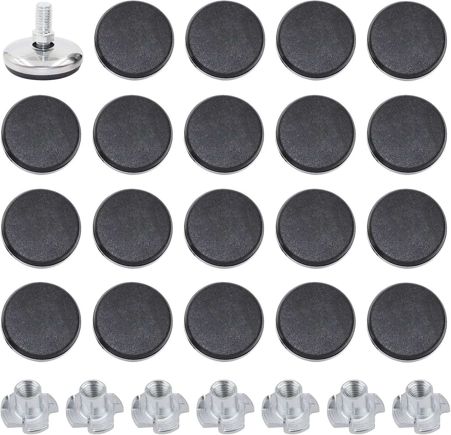 INCREWAY Swivel Furniture Leg Levelers, 20 Pcs M8 Furniture Glide with