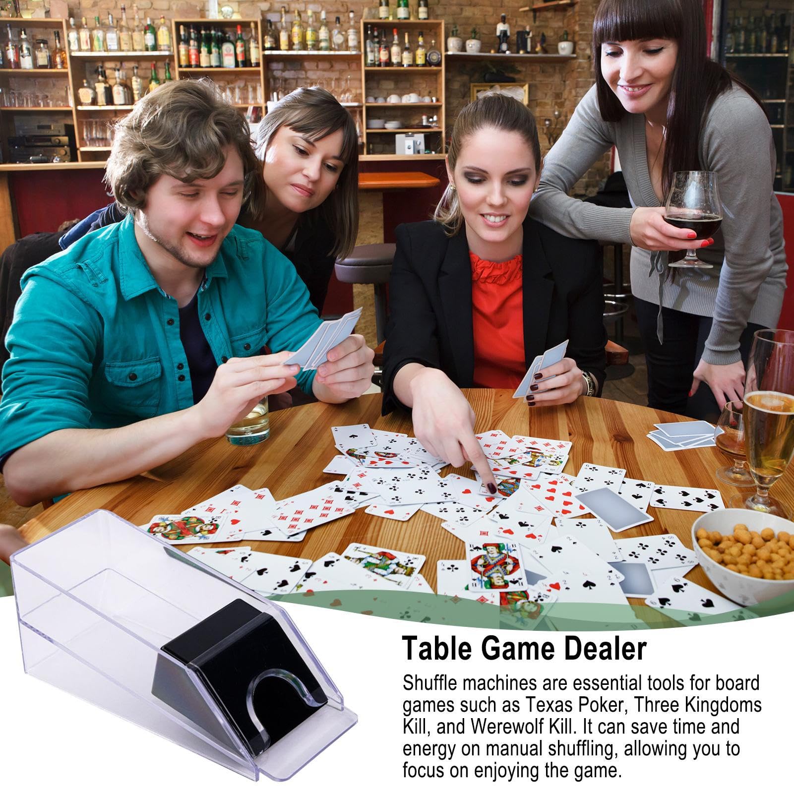 Chaussure de Blackjack - Support pratique pour le jeu de cartes, les marchands de poker - Chaussures de jeu réutilisables - Distributeur de cartes à jouer - Accessoires de poker de table de blackjack