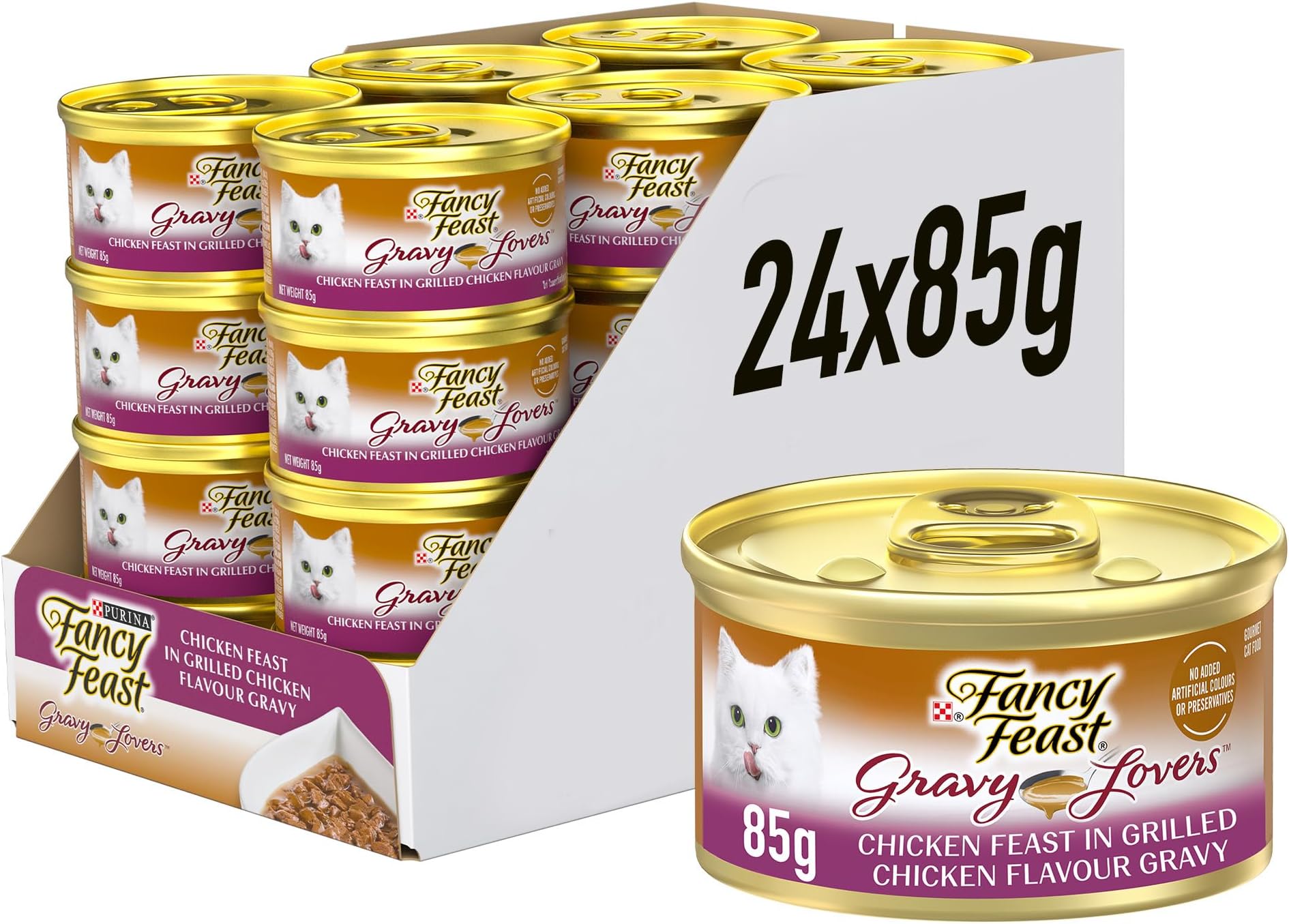 Purina Fancy Feast Gravy Lovers Chicken (85g x 24)