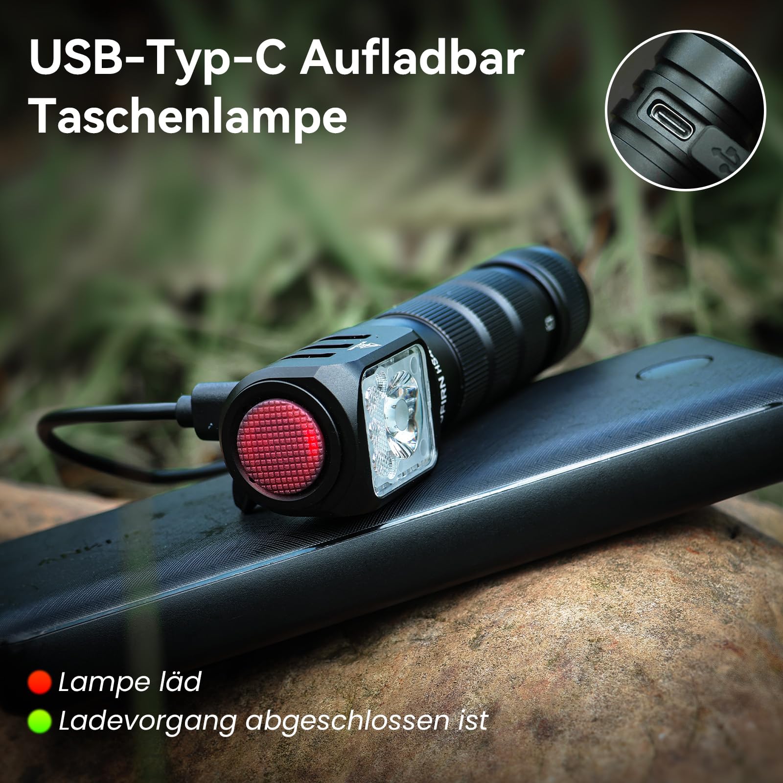 Sofirn HS42 Stirnlampe LED Wiederaufladbar 2100lm, Rot- & Weißlicht, IPX6 | Rotlicht, Weißlicht, Thrower & Flood, IPX6 Wasserdicht, Helmlampe, USB-C, Camping, Wandern