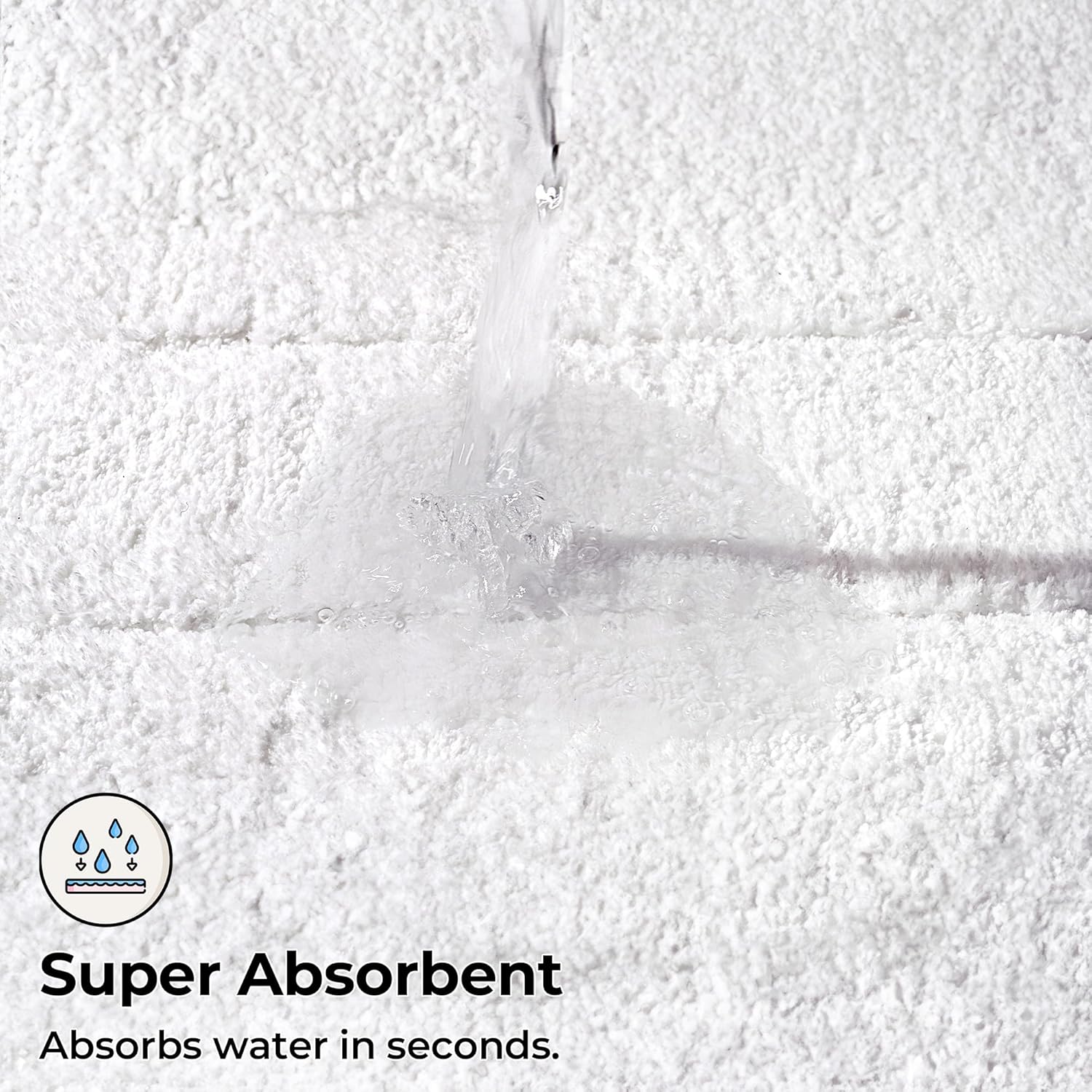 GRANNY SAYS Bathroom Toilet Rugs U Shaped, Bath Mats for Bath, Bathroom Rugs Non Slip Washable, Absorbent Microfiber Toilet Mat, Soft Plush Shaggy Bath Carpet, 20" x 24", White - Image 4