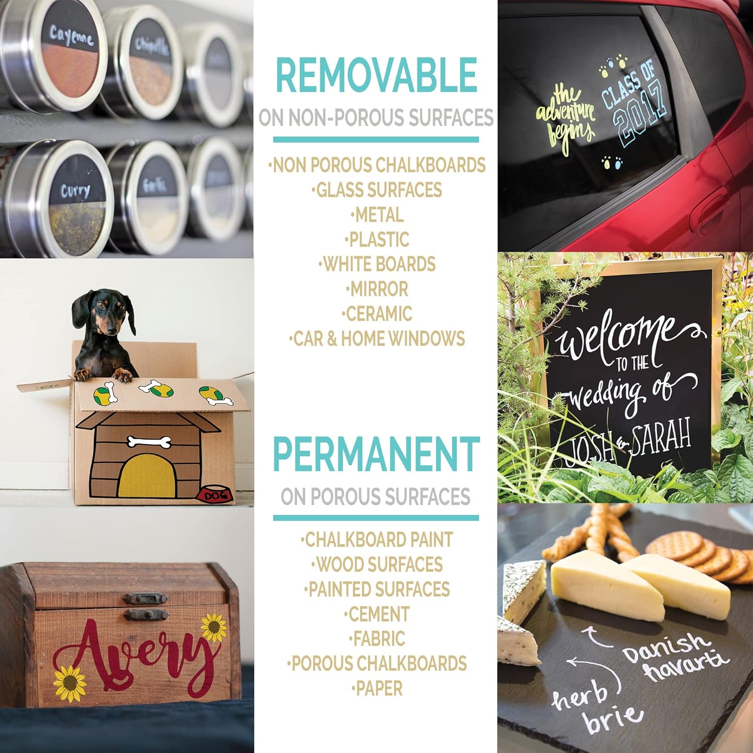 JumpOff Jo – Liquid Chalk Markers – Reversible Chisel and Round Tip – Multi Color (48)