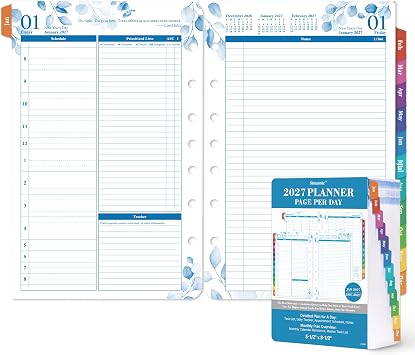 2027 Planner Refills, A5 Planner Inserts, Daytimer Refills 2027