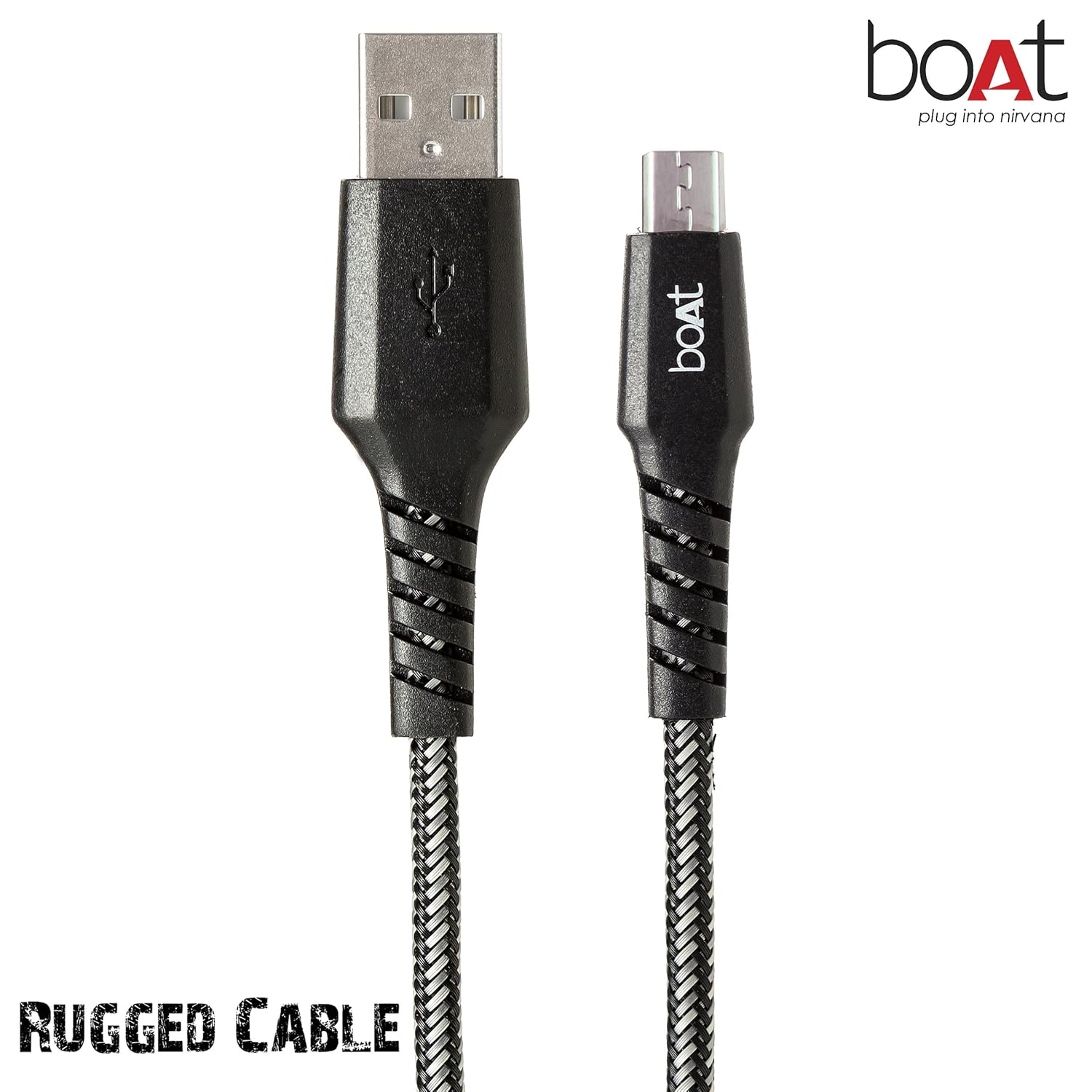 BOAT Rugged SuperFast 2.4A Rapid Charge Unbreakable Non Tangleable