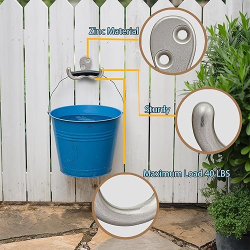 Miniatura 3 de Ganchos de pared para colgar  Paquete de 25 ganchos plateados de doble punta para montar en la pared  Ideal para sala de estar, dormitorio, cocina,