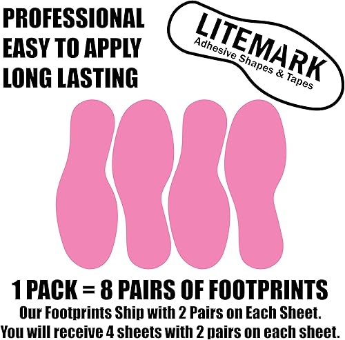 Vista 173 de LiteMark Calcomanías de vinilo duraderas con acabado brillante, tamaño mediano de 9 pulgadas, ideal para suelos, techos, paredes y la mayoría