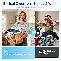 Vista 7 de INTERGREAT Lavadora Portátil, Lavadora Compacta de 16 libras (9.6 libras) y Secadora (6.4 libras) Combo con Bomba de Drenaje, Mini Lavandería