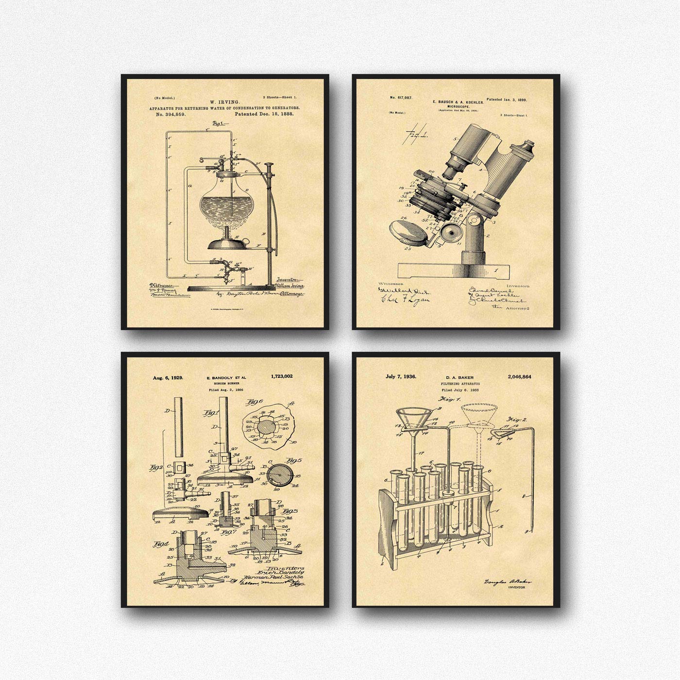 Impression scientifique parchemin haut de gamme style vintage WB380 - 2